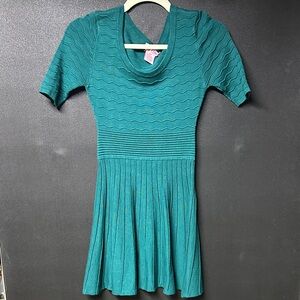 Candie's Teal Textured Mini Dress